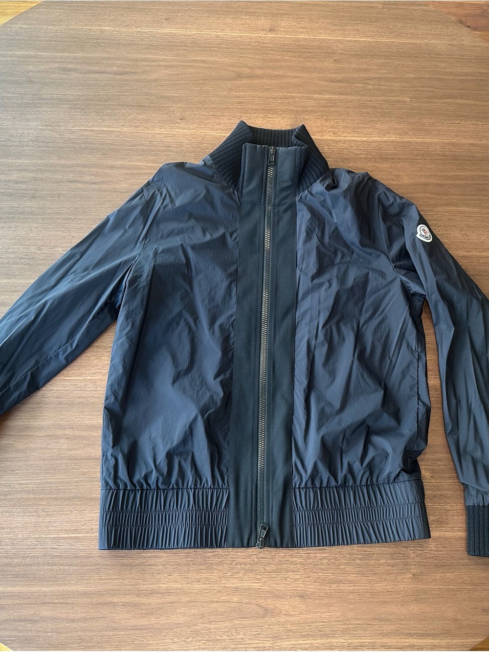 Moncler Black Lightweight Zip-Up Windbreaker size 2 Medium